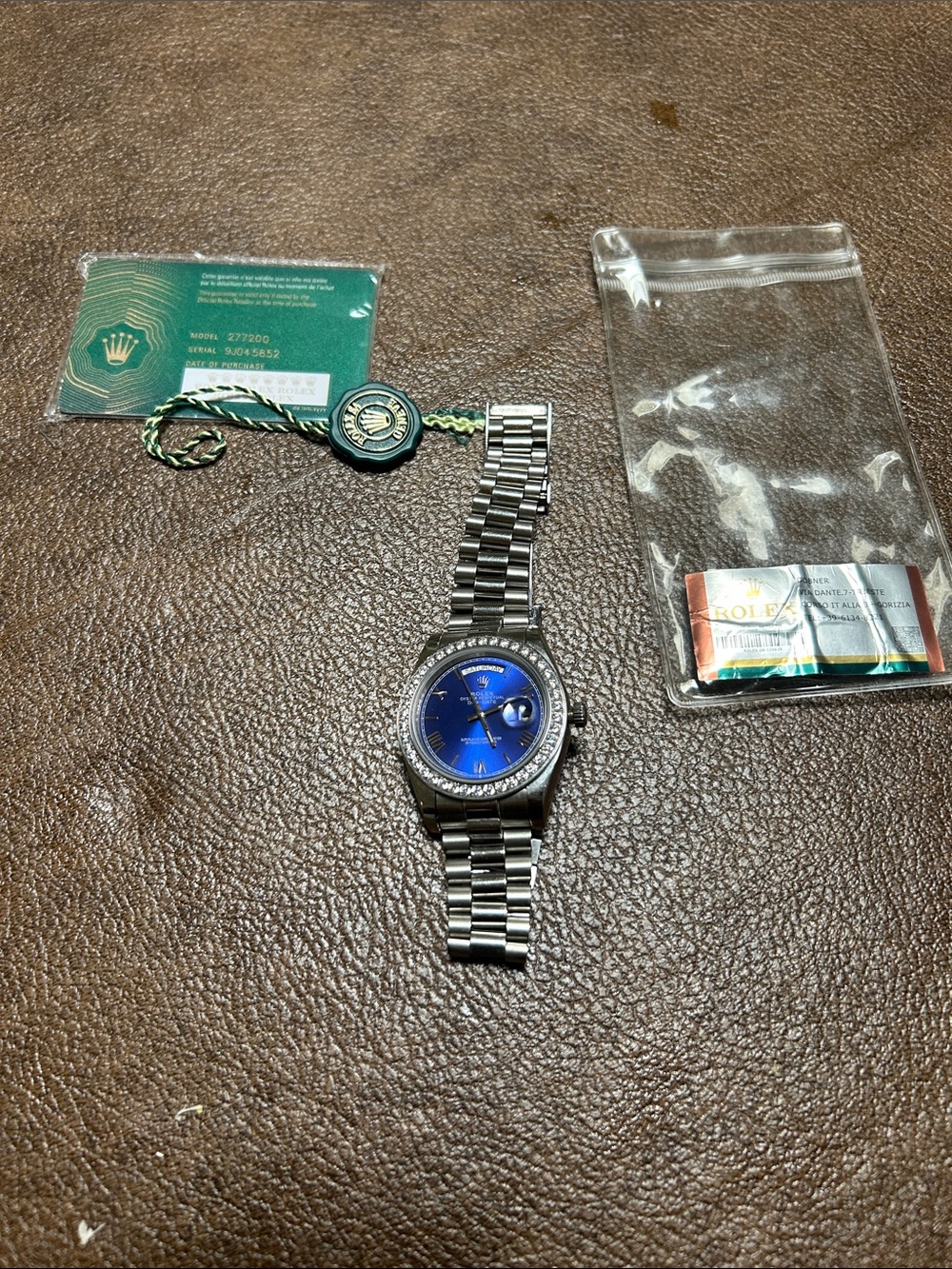 Blue Dial Stainless Steel Rolex Model 277200